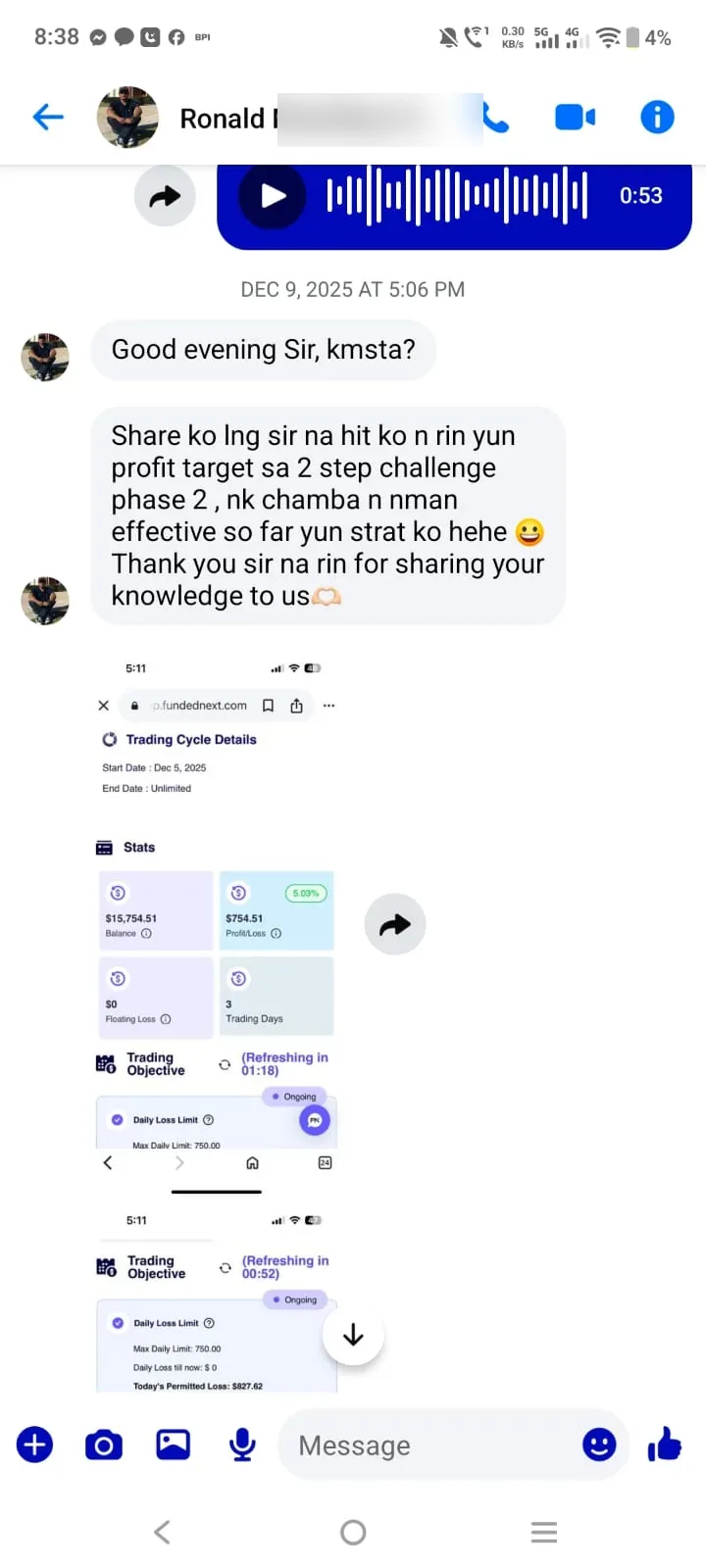 Trader result 1