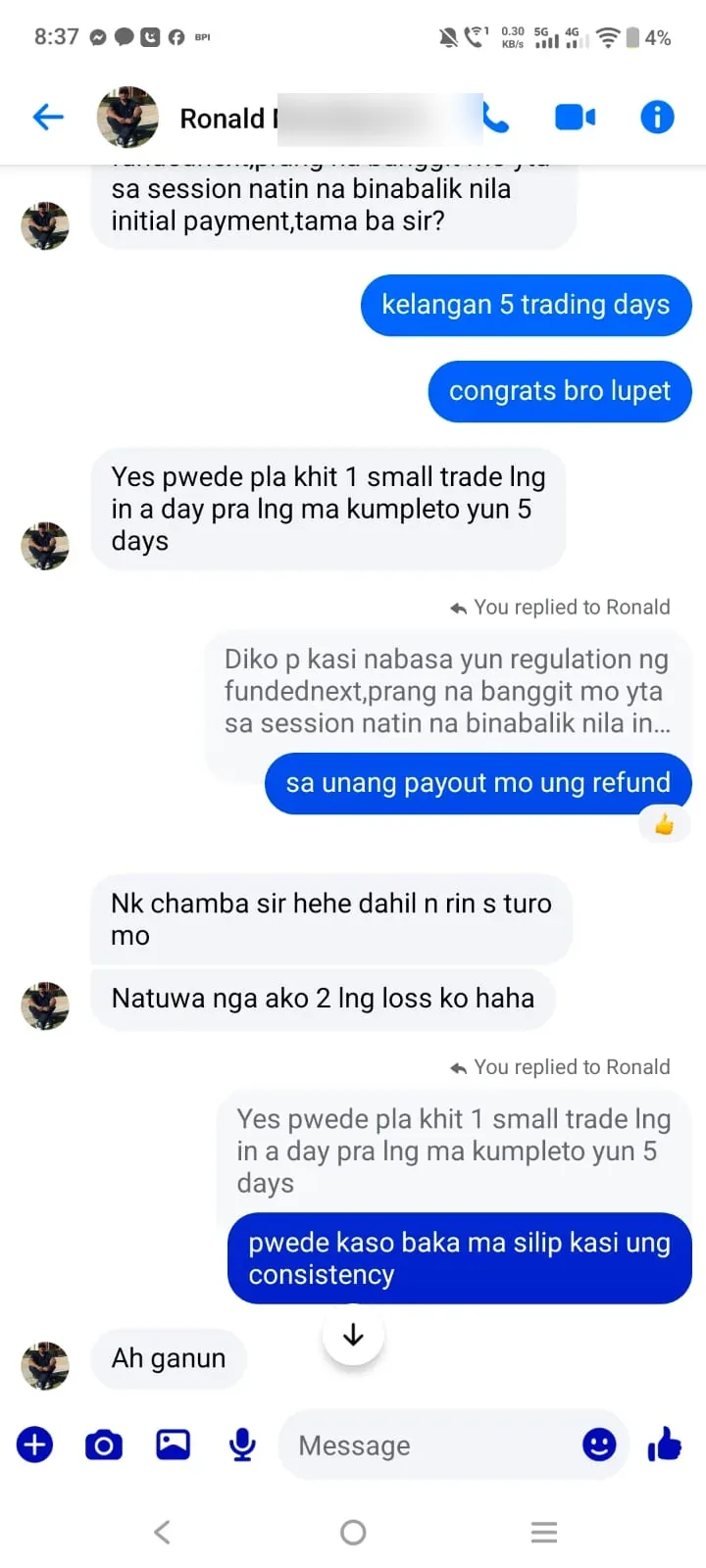 Trader result 3